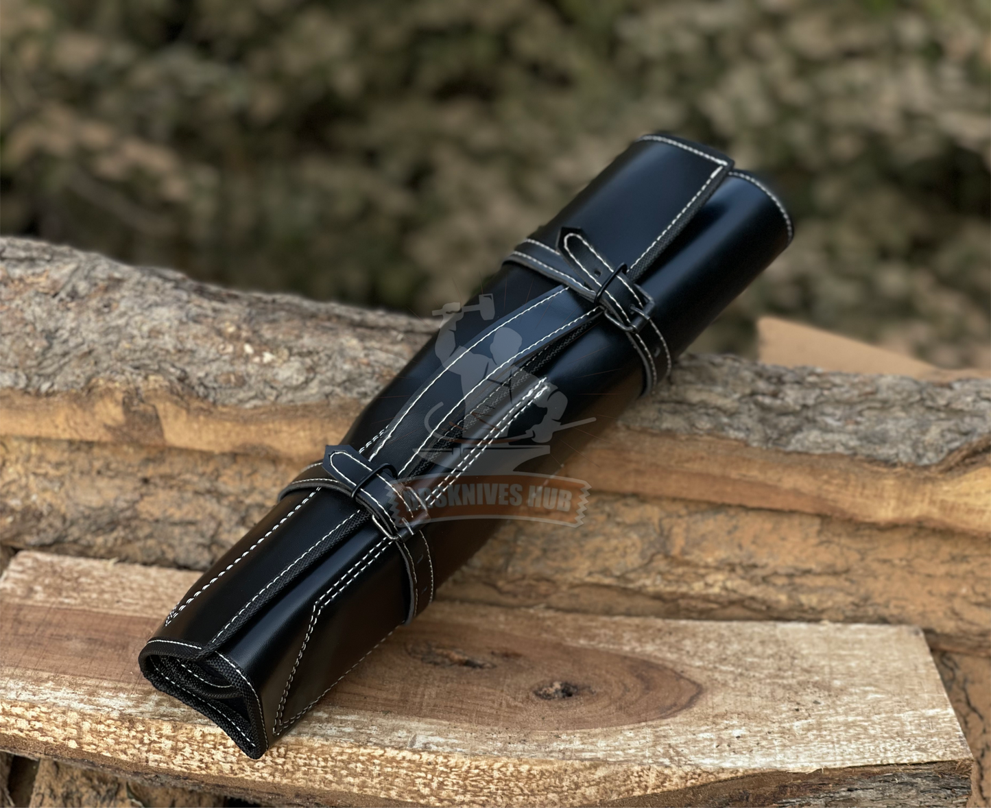 Handcrafted Five-Piece Kitchen Set With A Leather Roll Kit Bag | DRSKNIVES HUB