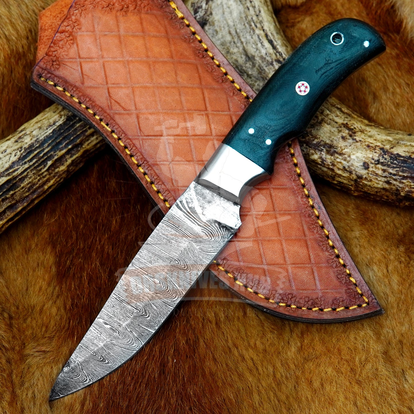 Damascus Hunting Knife 10"