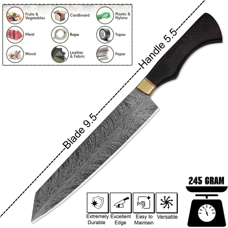 Personalized Handmade Damascus Steel Professional Chef Knife 