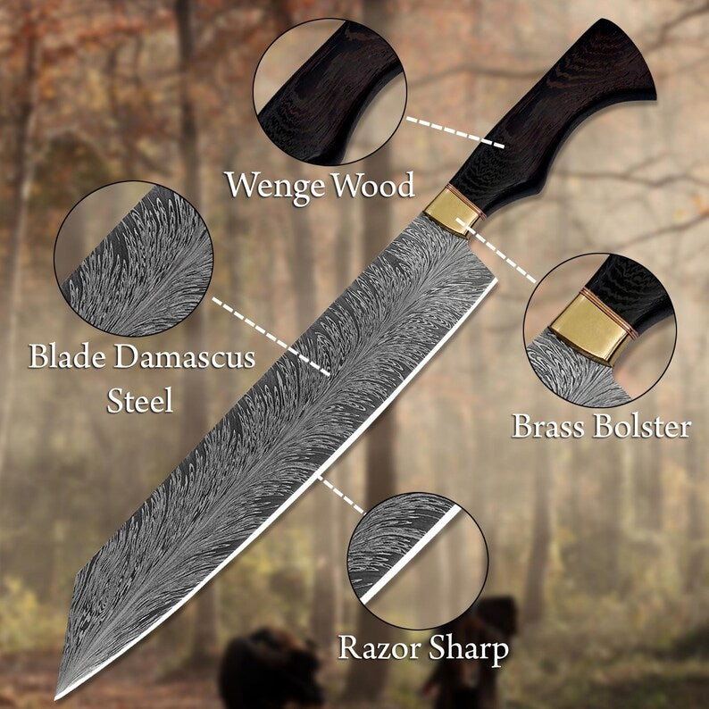 Personalized Handmade Damascus Steel Professional Chef Knife 