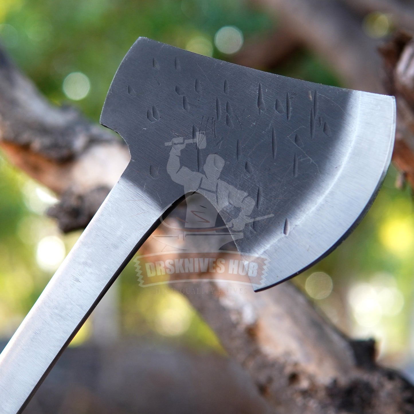 Bushcraft Axe 12" – Handmade Stag Handle Camping Hatchet | DRSKNIVES HUB