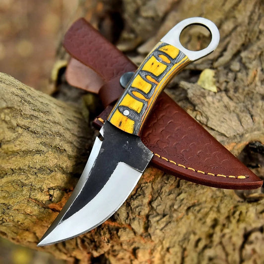 Carbon Steel Bushcraft Knife 9.2" – Rosewood Handle | DRSKNIVES HUB