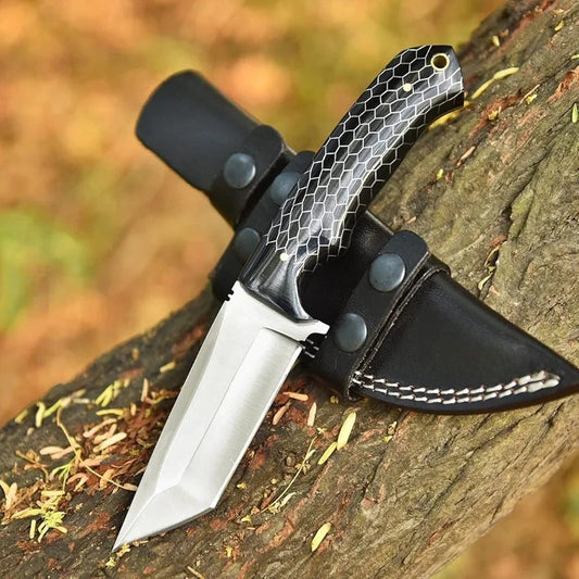 Stainless Steel Hunting Knife 9" – Honeycomb Corelon Handle | DRSKNIVES HUB