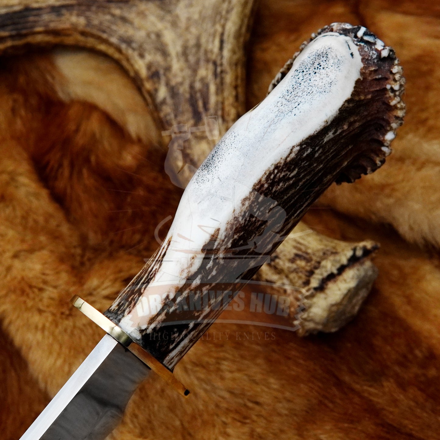 D2 Steel Handmade Mirro polished Hunting Bowie knife With Cover | DRSKNIVES HUB