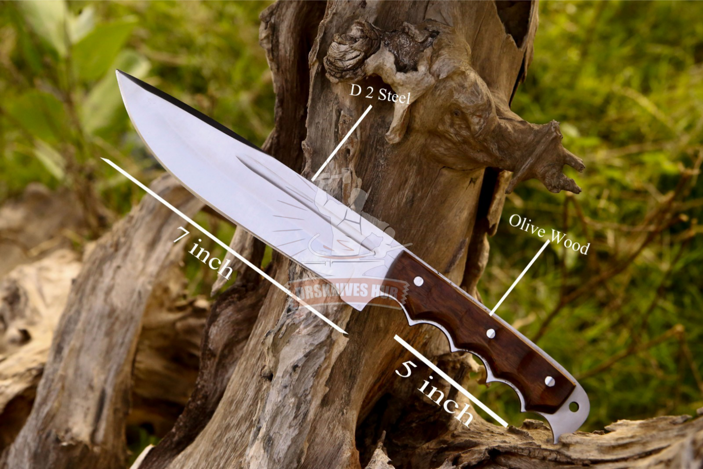 D2 Steel Hunting Knife 12" – Full Tang Ergonomic Handle | DRSKNIVES HUB