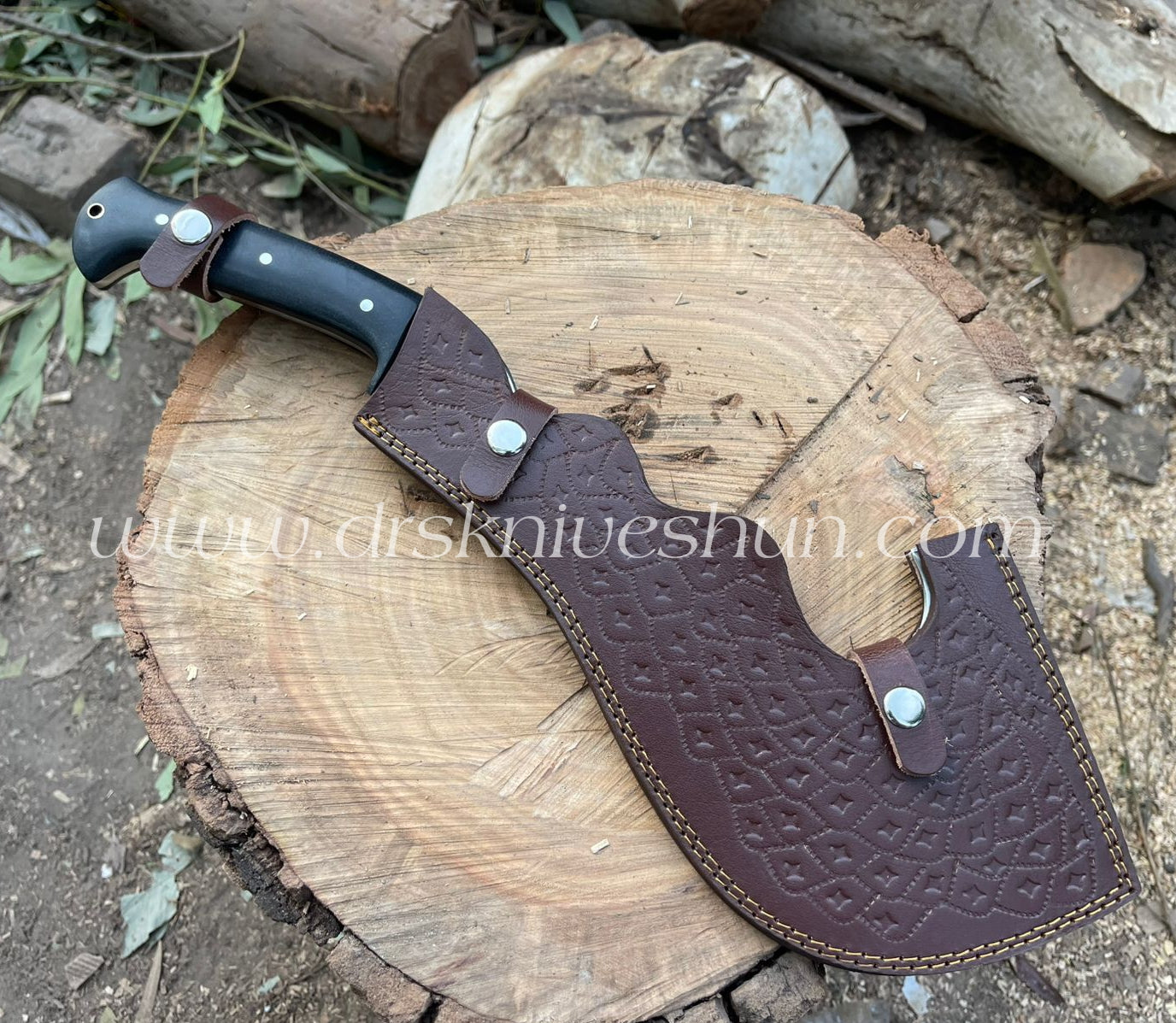 J2 Steel Blade Handmade Outdoor Camping knife, All Side Sharp Blade