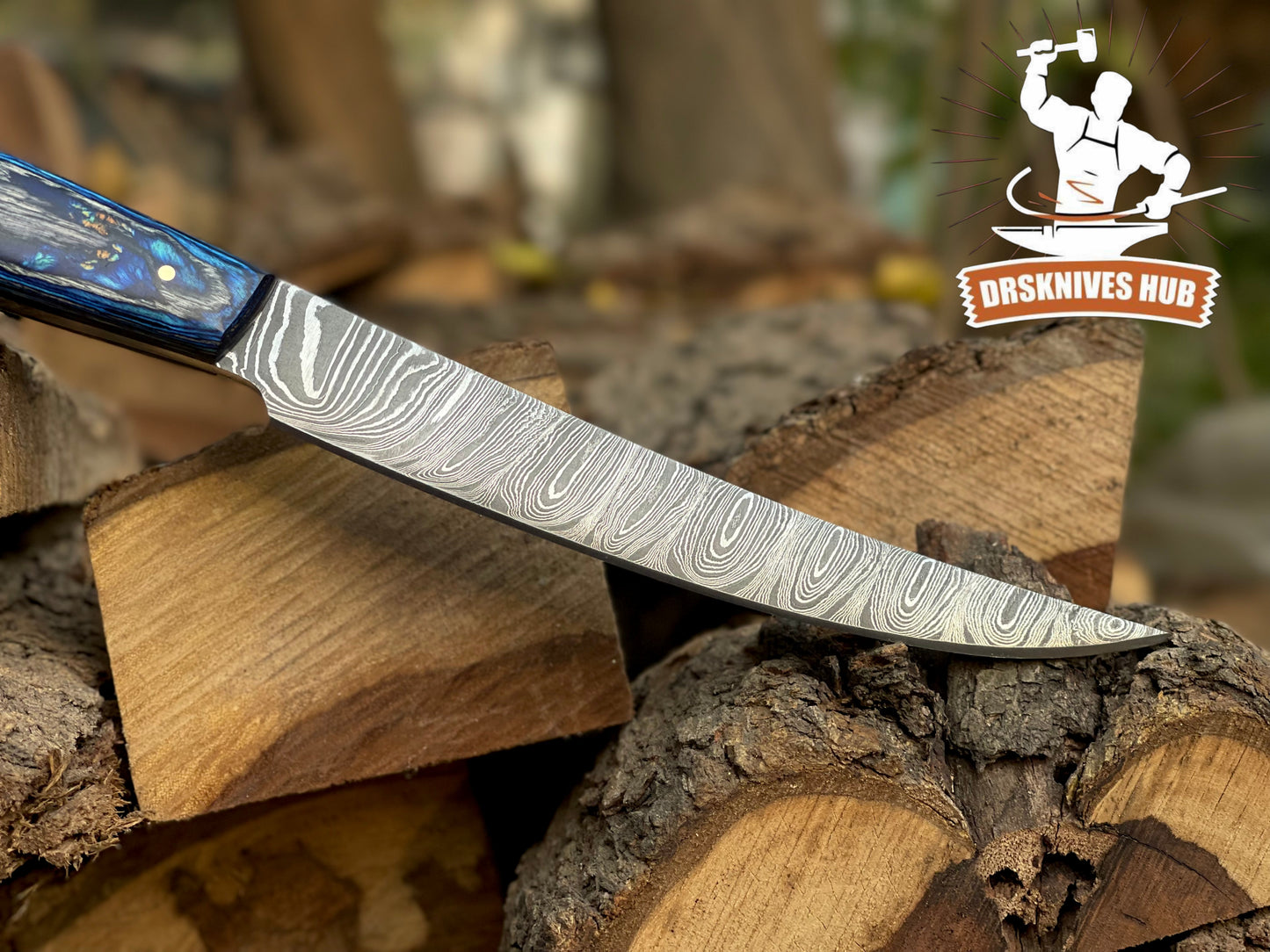 Damascus Fillet Knife – 12" Fishing Knife with Sheath | DRSKNIVES HUB