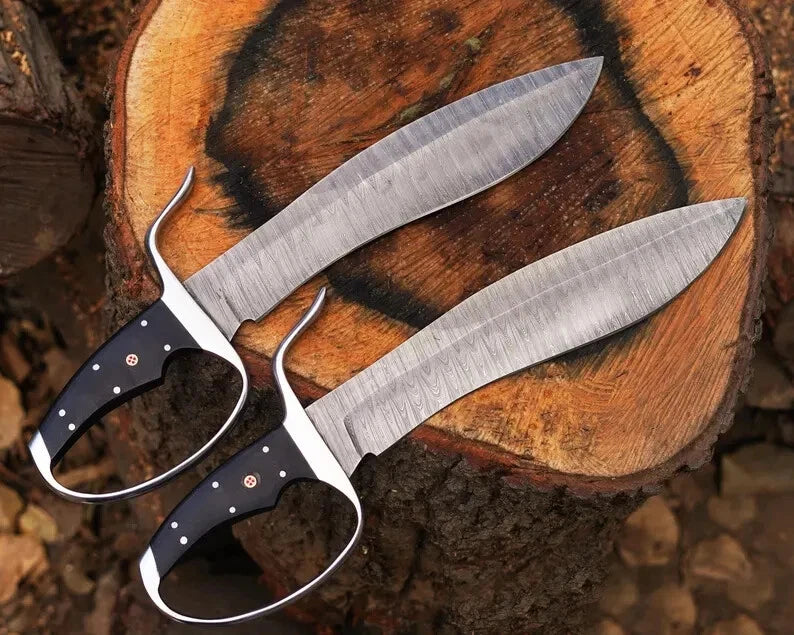 Custom Handmade Damascus Steel Wing Chun Practice Sword – Randall‑Style (Blunt) with Sheath | DRSKNIVES HUB