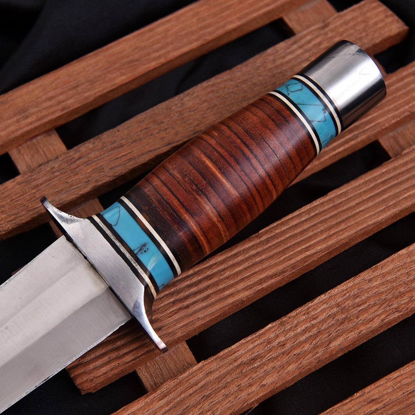 D2-Tool Steel Outdoor Knife 12" – Leather & Resin Handle | DRSKNIVES HUB