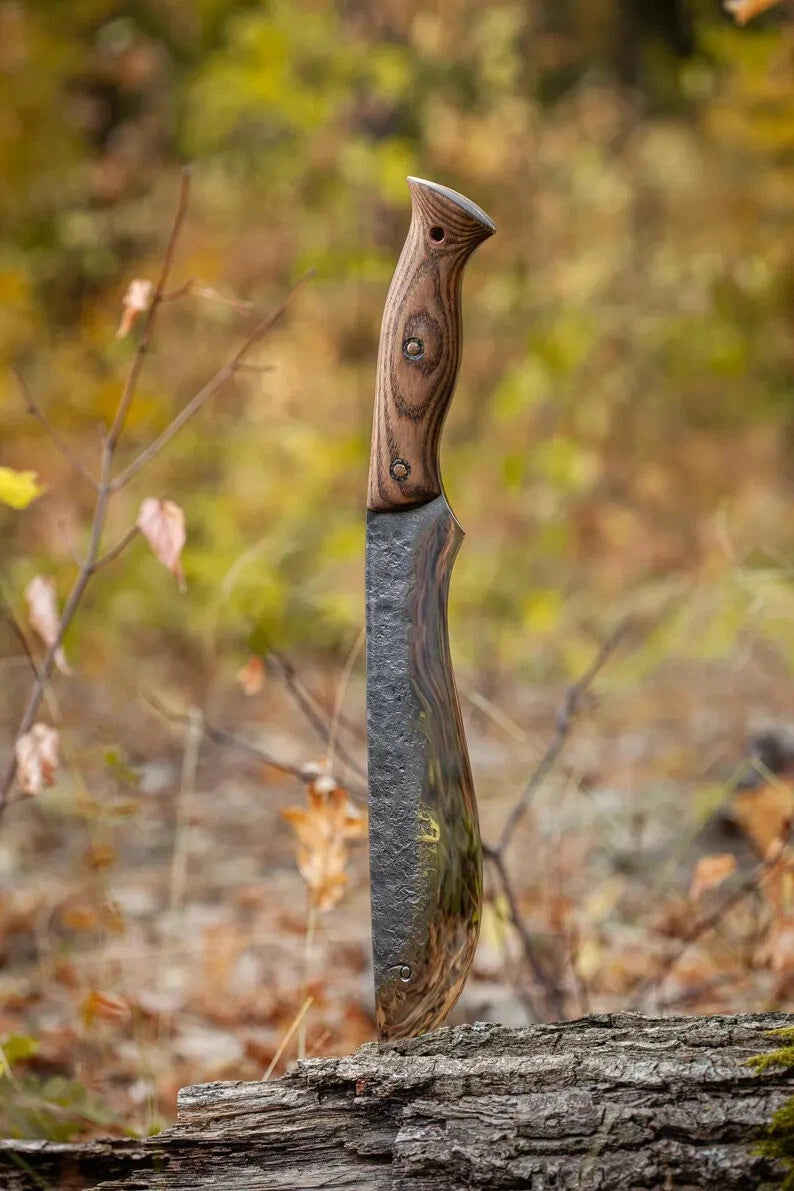 Premium Custom Handmade Carbon Steel Machete – Full Tang Hunting & Camping Knife | DRSKNIVES HUB