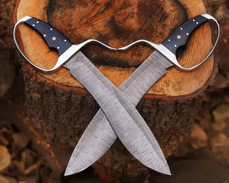 Custom Handmade Damascus Steel Wing Chun Practice Sword – Randall‑Style (Blunt) with Sheath | DRSKNIVES HUB