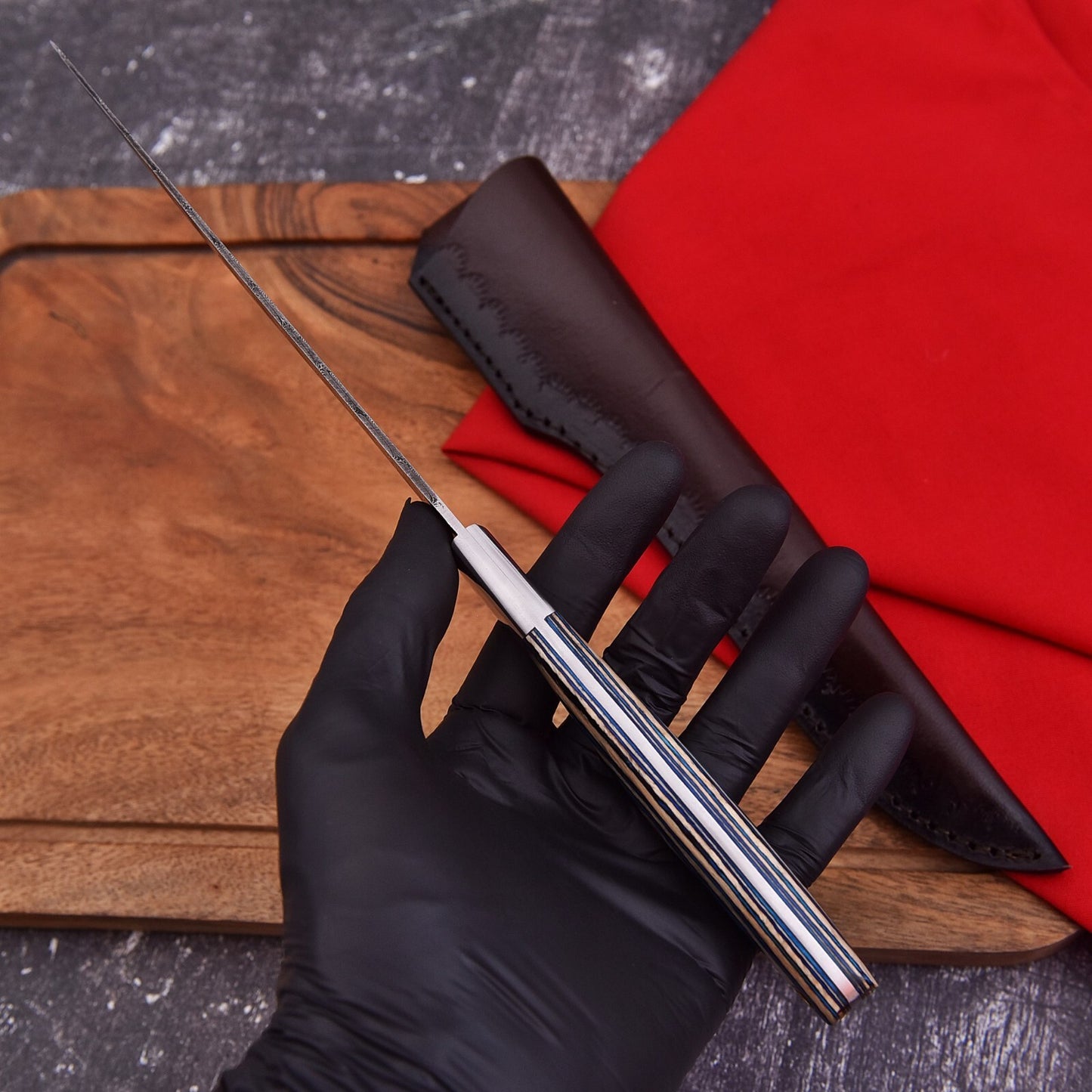 Custom Hand-Forged Damascus Steel Fillet Knife – Ideal for Hunting, Fishing, and Culinary Use