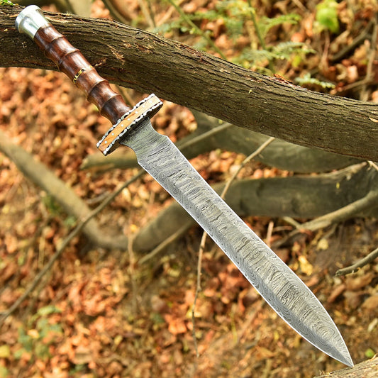 Custom Hand‑Forged Damascus Steel Gladius Sword – 512‑Layer Twist Pattern | 20″ Overall | DRSKNIVES HUB