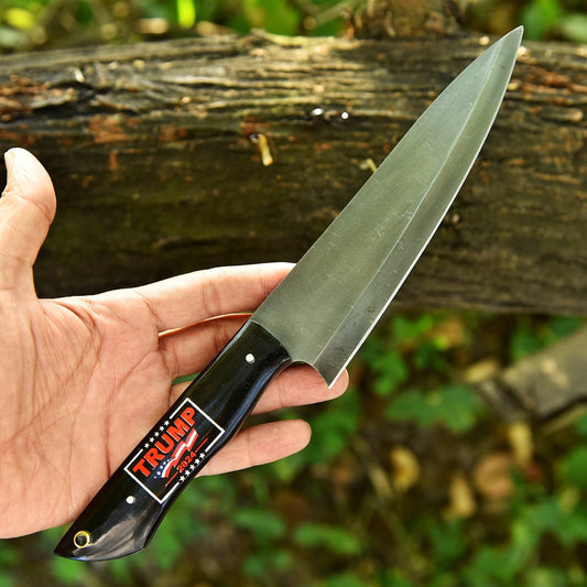 Custom Handmade D2 Steel Chef Knife – “Trump 2024” Handle | DRSKNIVES HUB
