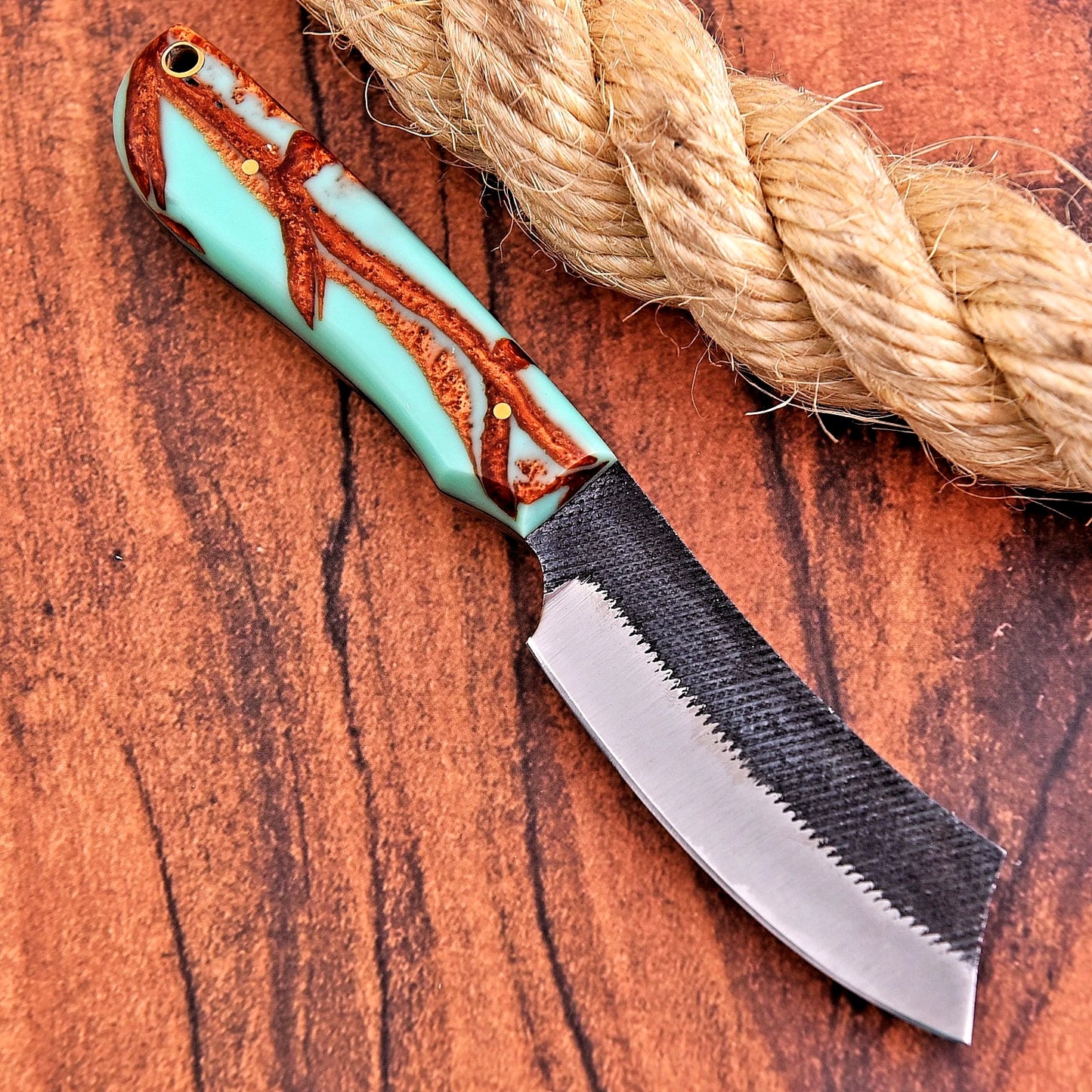 Bull Cutter Knife High Carbon Steel Blade Cowboys Bull Cutter Knife With Leather Sheath Cover