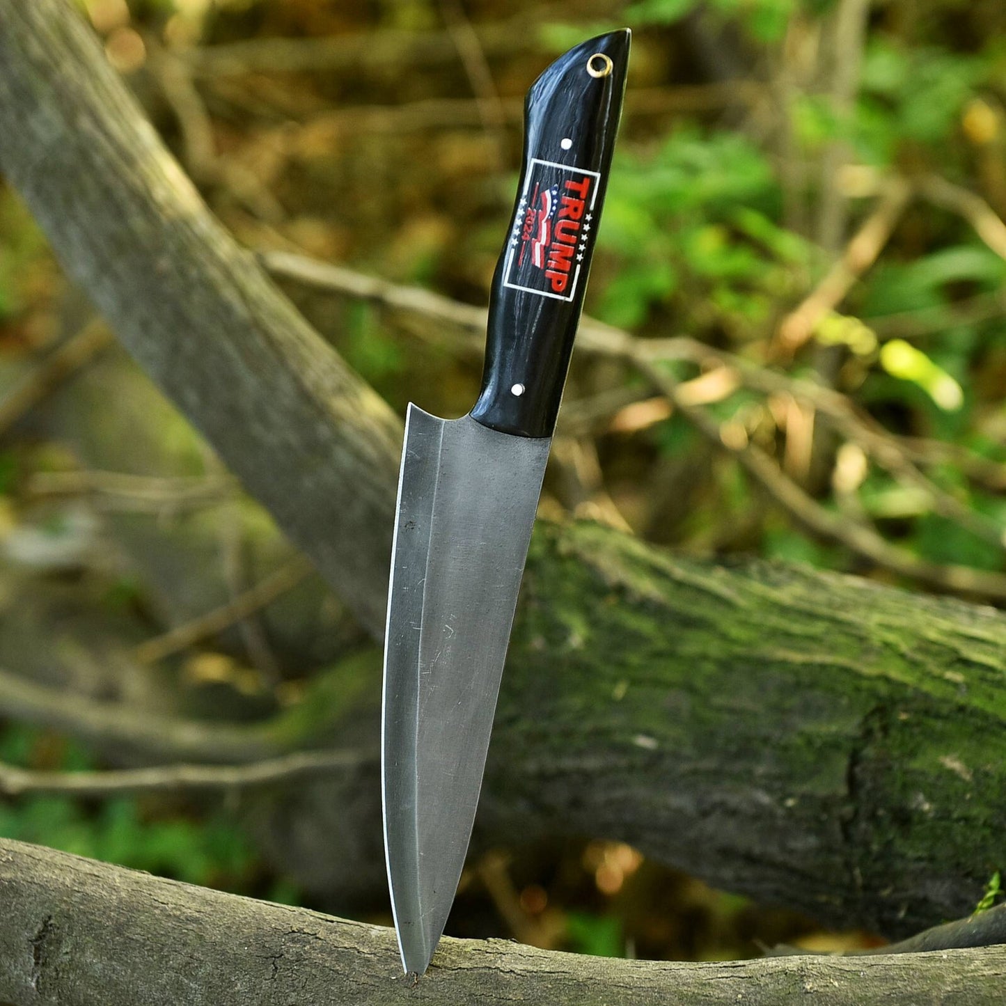 Custom Handmade D2 Steel Chef Knife – “Trump 2024” Handle | DRSKNIVES HUB