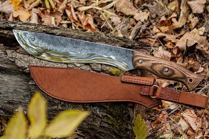 Premium Custom Handmade Carbon Steel Machete – Full Tang Hunting & Camping Knife | DRSKNIVES HUB