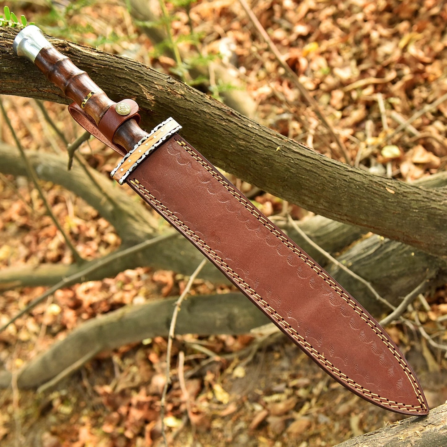 Custom Hand‑Forged Damascus Steel Gladius Sword – 512‑Layer Twist Pattern | 20″ Overall | DRSKNIVES HUB