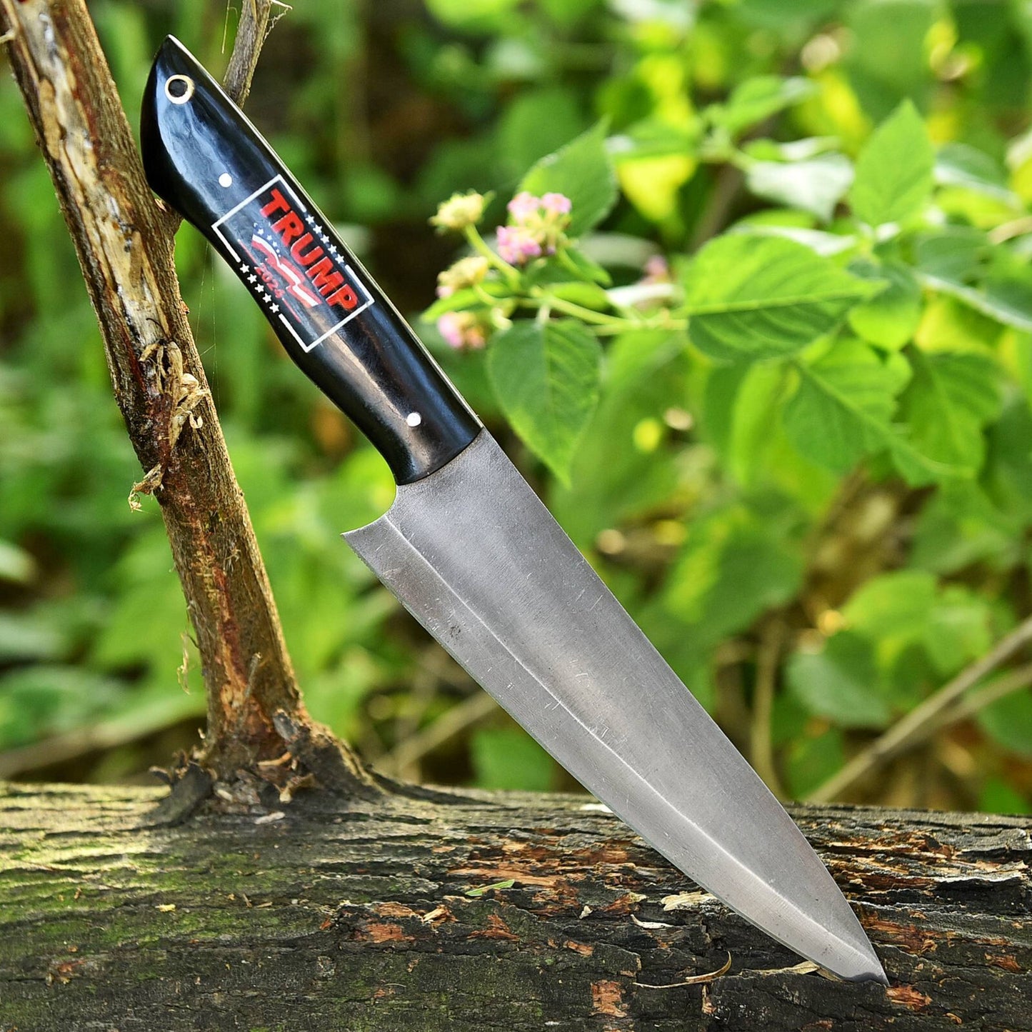 Custom Handmade D2 Steel Chef Knife – “Trump 2024” Handle | DRSKNIVES HUB