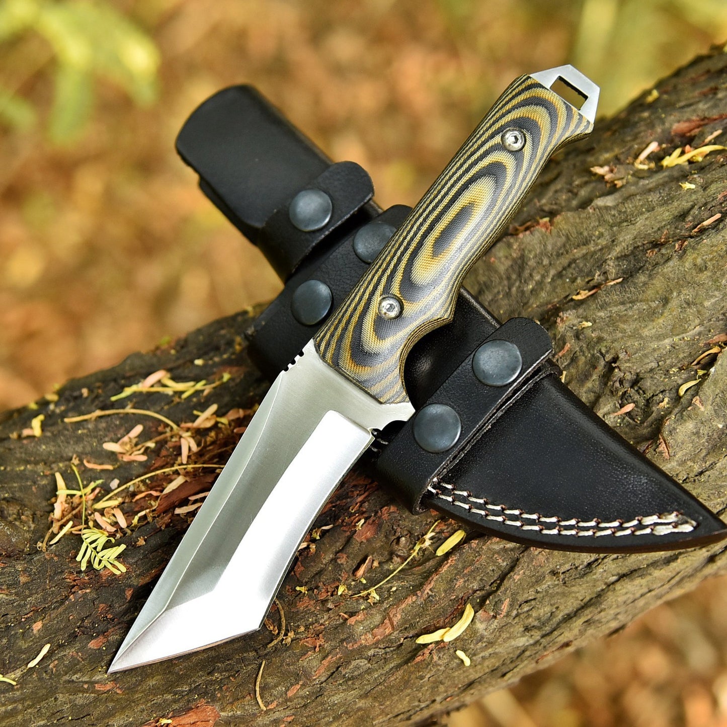 Full Tang Handmade Hunting Fixed Blade Survival Knife Custom Micarta Handle