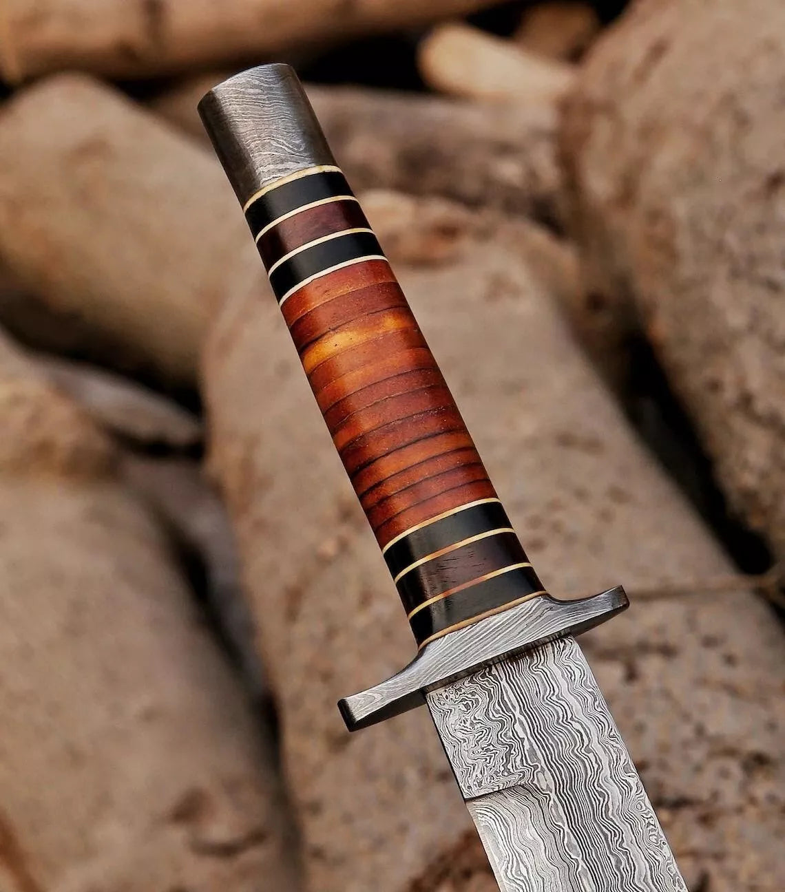 Handmade Mini Sword  Handmade Damascus Steel Viking Sword Tanto Sharp Edge Blade Sword +Sheath