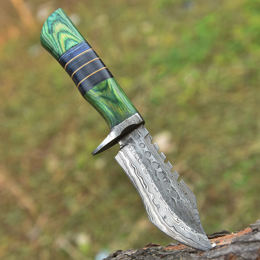 Custom Handmade Damascus Hunting Knife – Hand Forged Damascus Steel Blade | DRSKNIVES HUB
