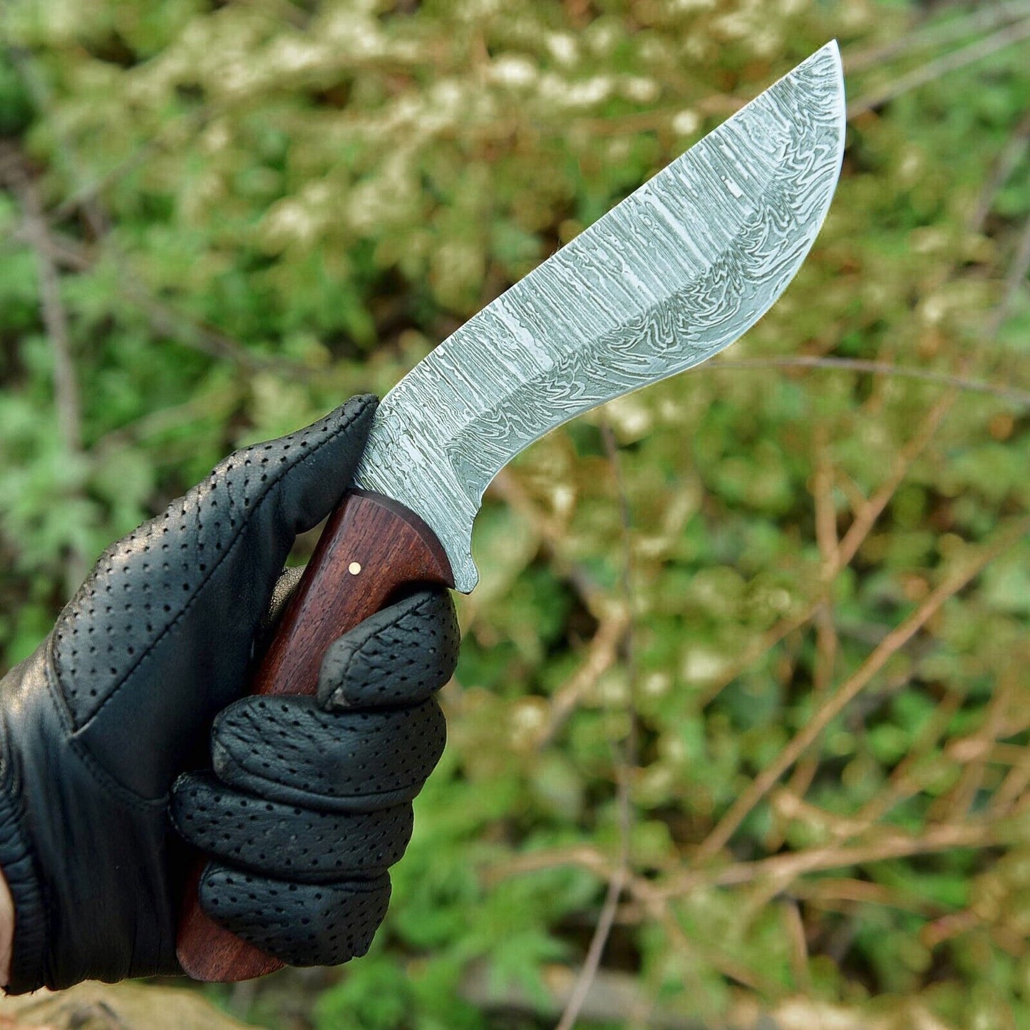 Damascus Steel Kukri Knife | EDC Knife | Rosewood Handle | | DRSKNIVES HUB