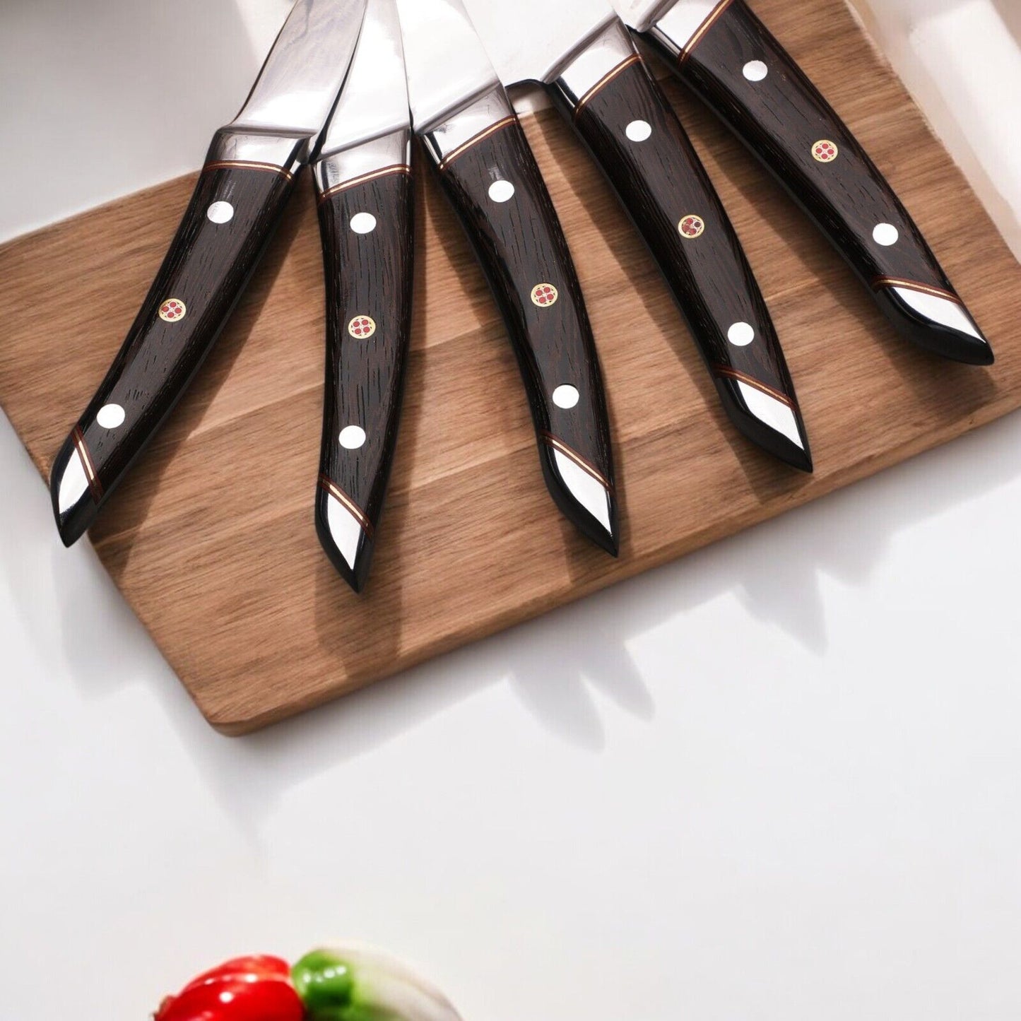 FULL TANG HANDMADE STAINLESS STEEL 5PCS KITCHEN SET || DRS KNIVES HUB