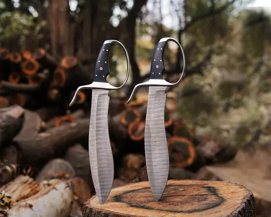 Custom Handmade Damascus Steel Wing Chun Practice Sword – Randall‑Style (Blunt) with Sheath | DRSKNIVES HUB