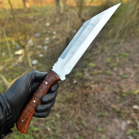 Custom Handmade D2 High‑Carbon Steel Seax Knife – 15″ Hunting & Camping Blade | DRSKNIVES HUB